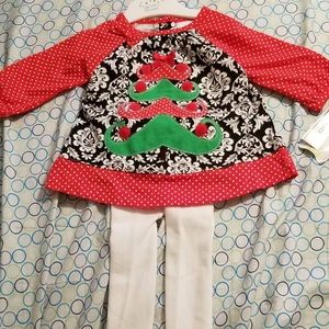 Christmas Outfit Girls 0/3 Months
